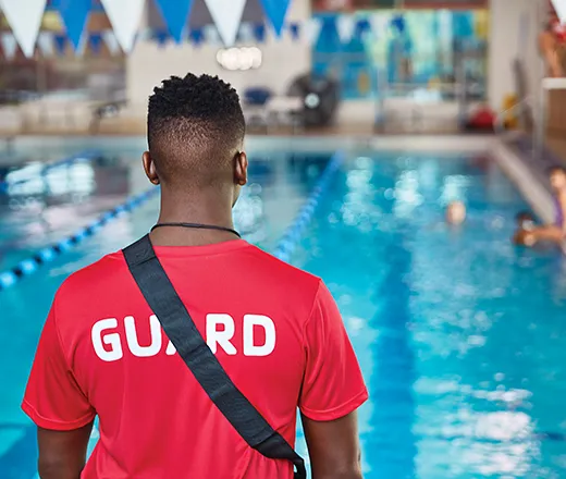 Lifeguard on Pool Deck