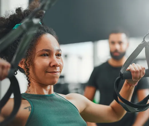Young Adult woman working out