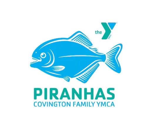 Covington Piranhas swim team logo